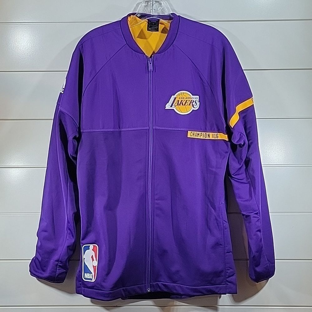 Los Angeles Lakers Adidas 2016 On-Court Full-Zip Jacket - Purple